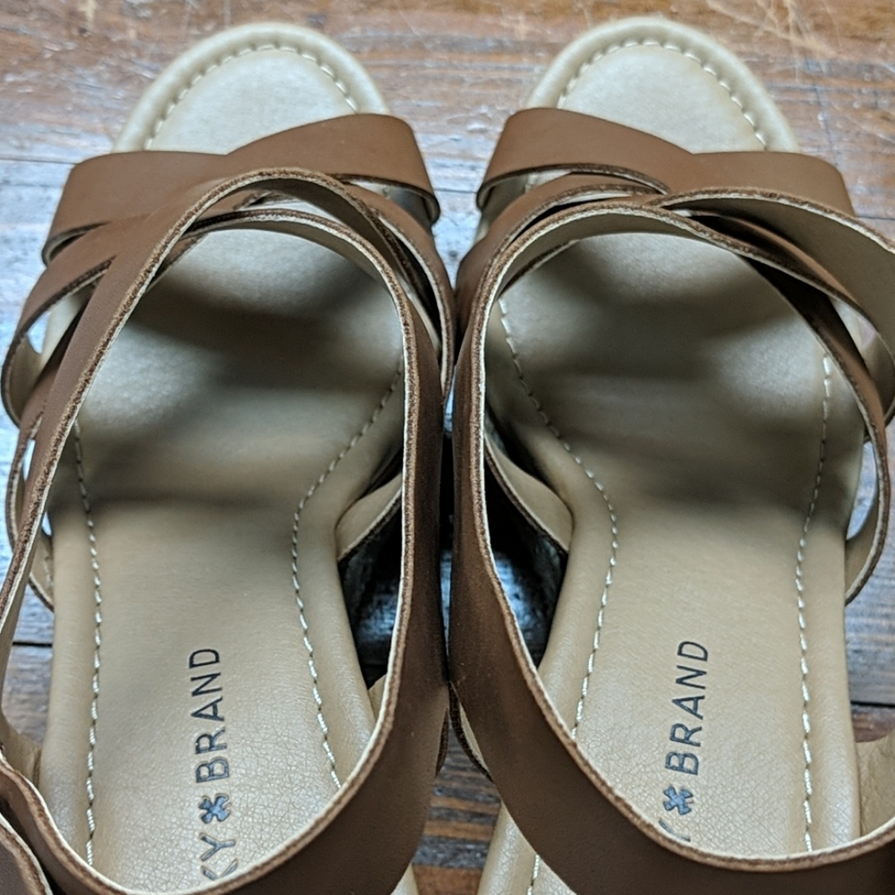 Lucky Brand Wedge Sandal Size 10 - Picture 6 of 8